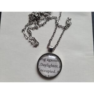 Daylighter pendant necklace made with Mortal Instruments book pages